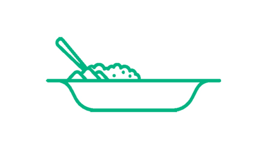 gemischte Speisen grün illustriert